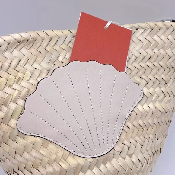 Poolside Mini Ibiza Handwoven Basket Crossbody Bag Coconut - Picture 9 of 16